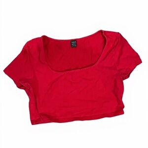 Red Women's Crop Top